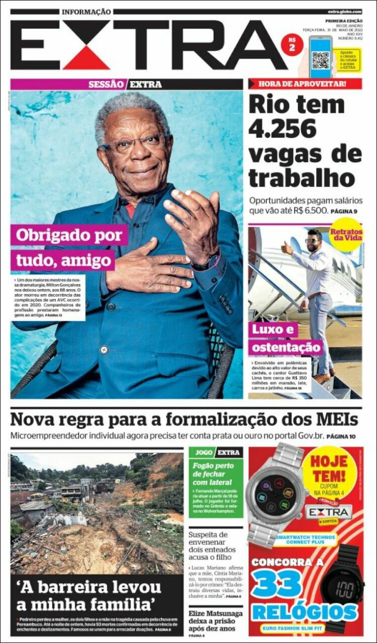 Portada de Extra (Brasil)