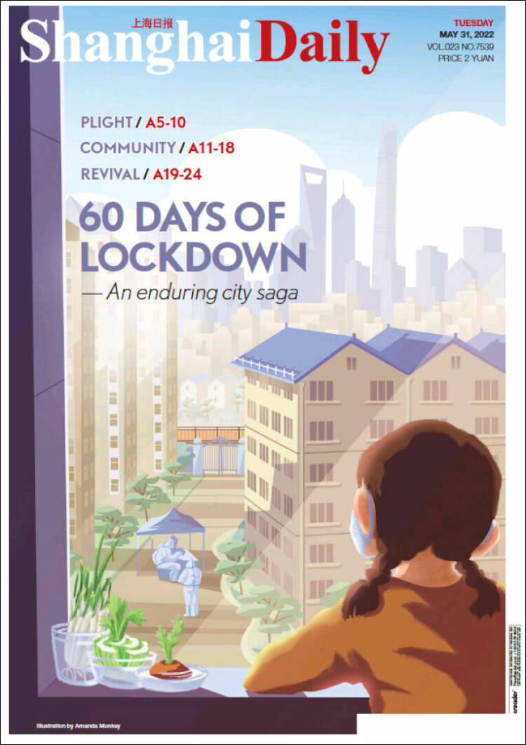 Portada de Shanghai Daily (China)