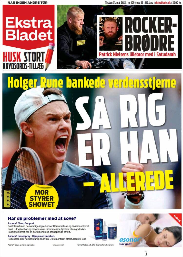 Portada de Ekstra Bladet (Dinamarca)