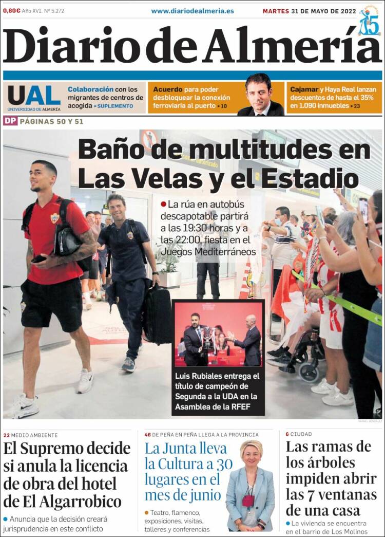 Portada de Diario de Almería (España)