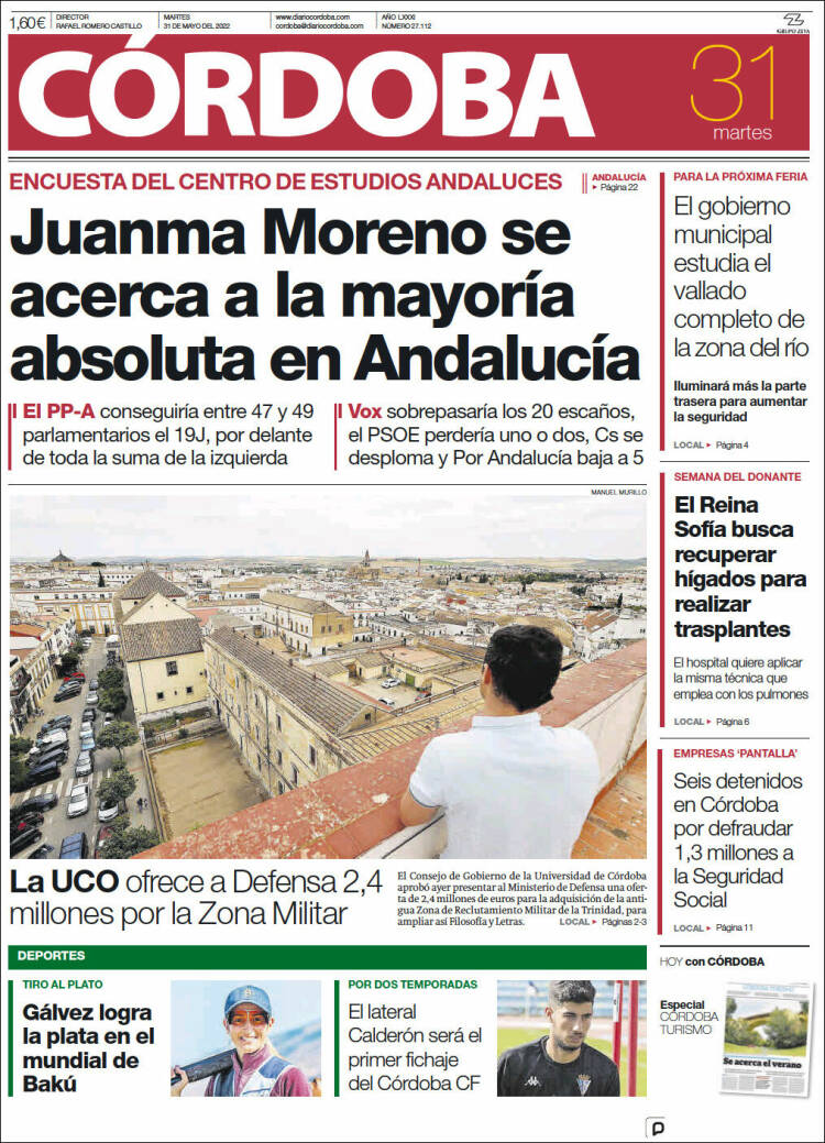Portada de Diario de Córdoba (España)