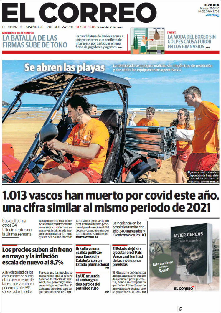 Portada de El Correo (España)