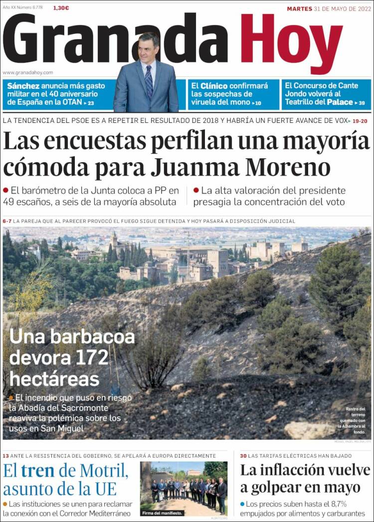 Portada de Granada Hoy (España)