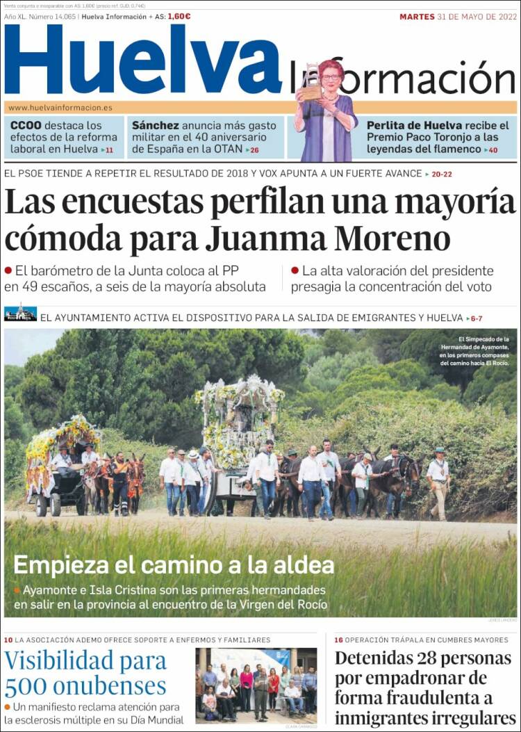 Portada de Huelva Información (España)
