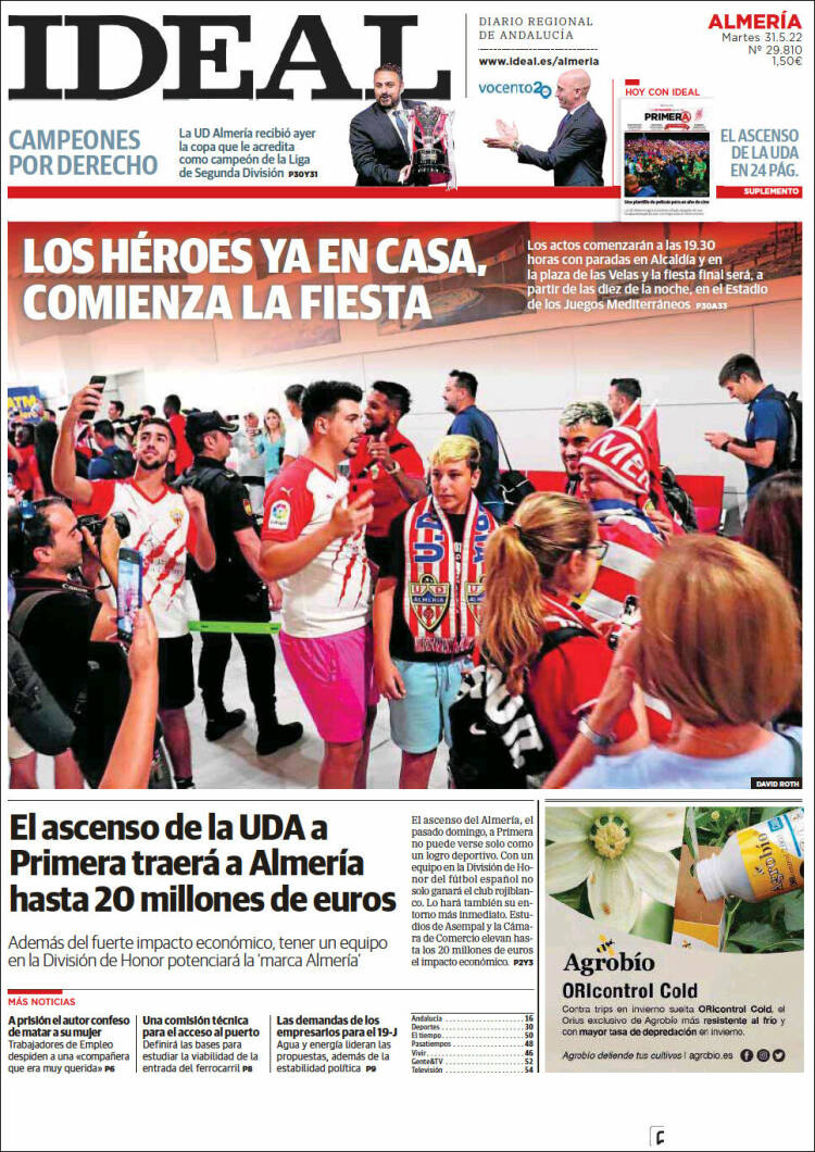 Portada de Ideal Almeria (España)