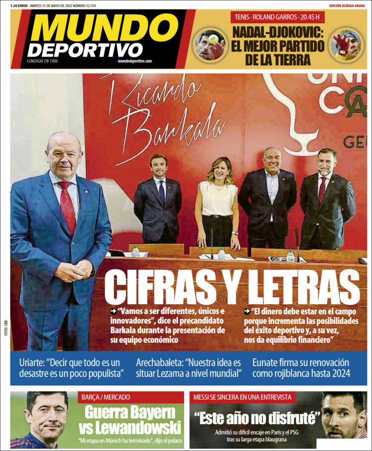 Portada de Mundo Deportivo Bizkaia (España)