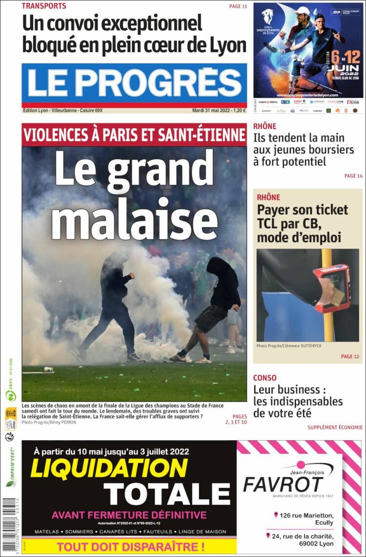 Portada de Progres de Fecamp (Francia)