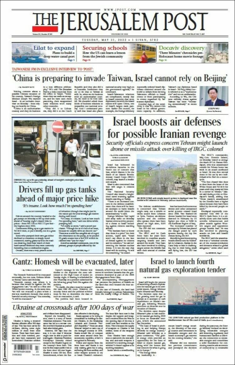 Portada de The Jerusalem Post (Israel)