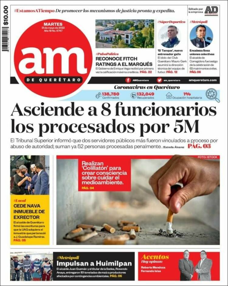 Portada de A.M. Querétaro (México)