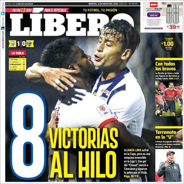 Portada de Líbero (Per&uacute;)