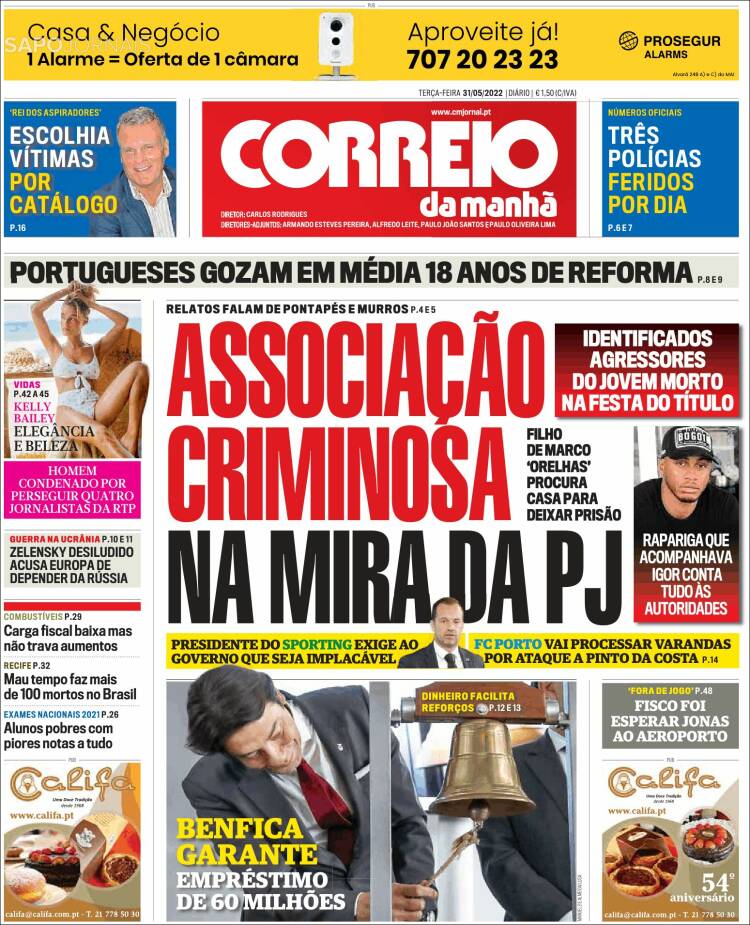 Portada de Correio da Manhã (Portugal)