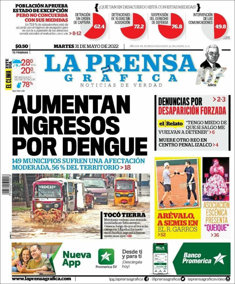 Portada de La Prensa Gráfica (El Salvador)
