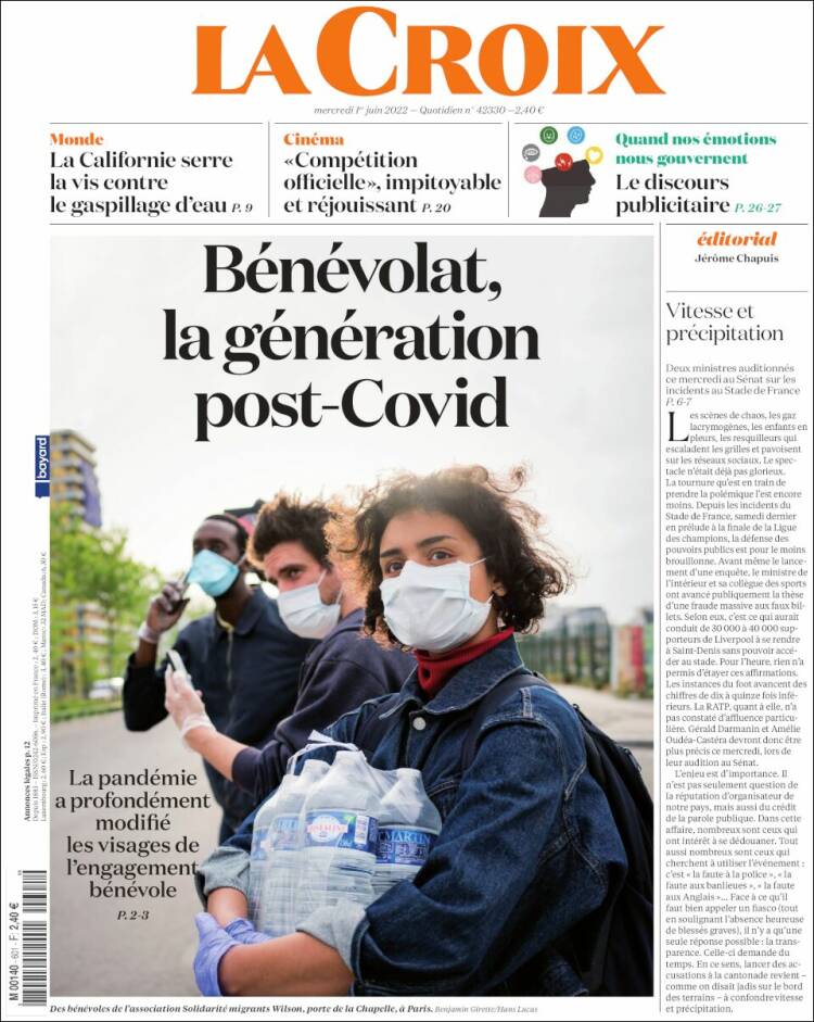 Portada de La Croix (France)