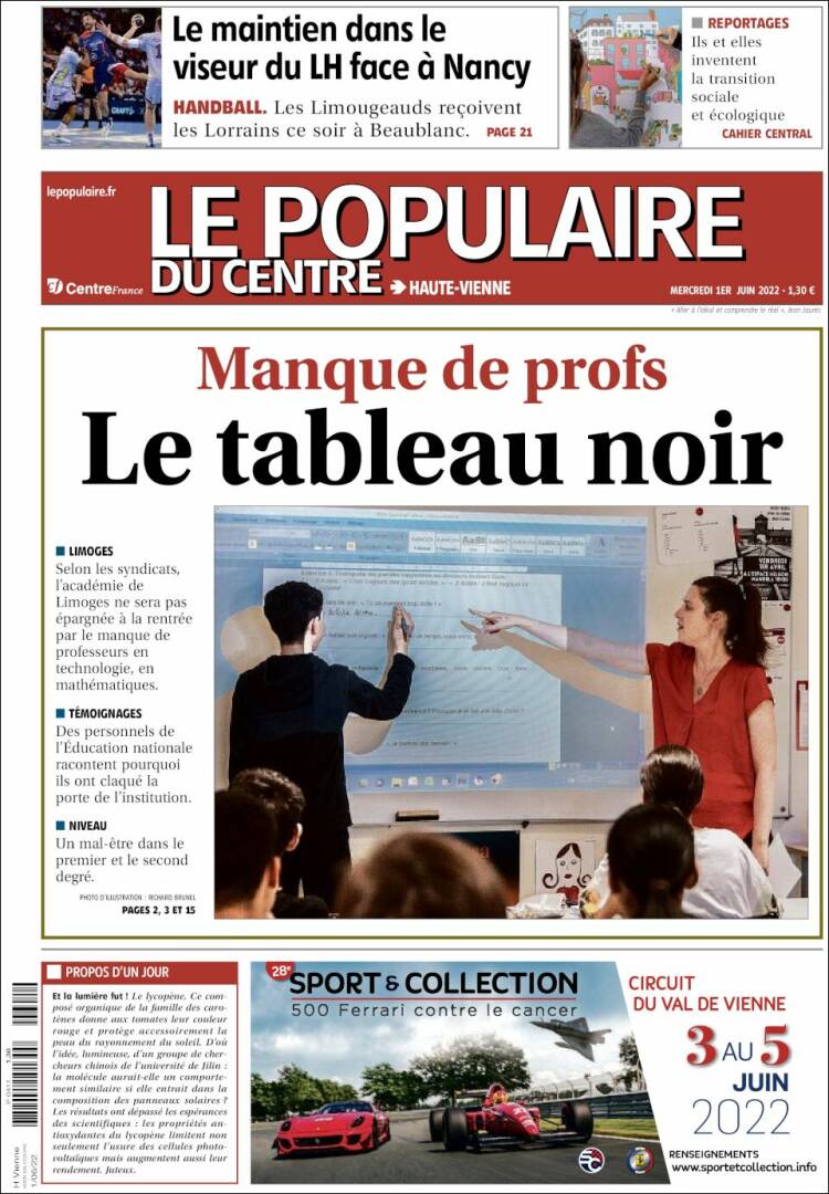 Portada de Le Populaire du Centre (France)