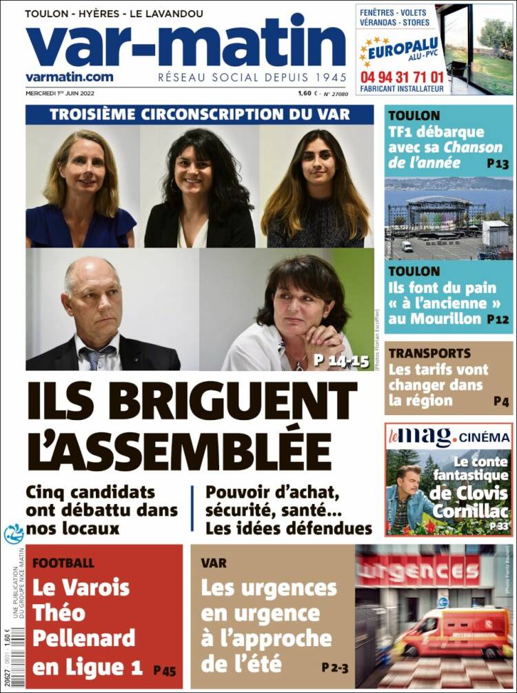 Portada de Var-Matin (France)
