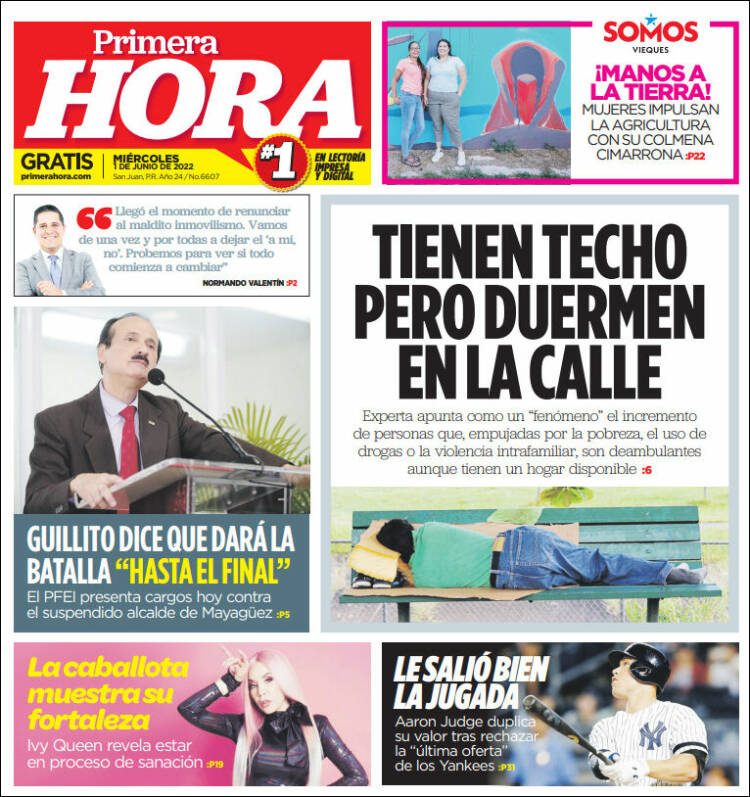 Portada de Primera Hora (Puerto Rico)