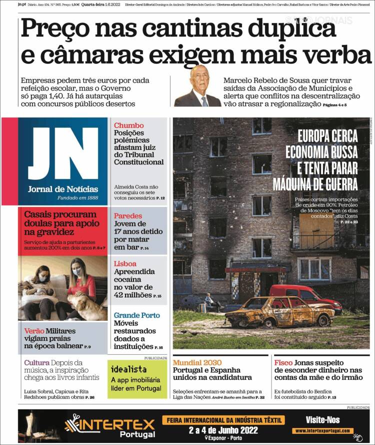 Portada de Jornal de Notícias (Portugal)