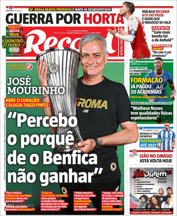 Portada de Record (Portugal)