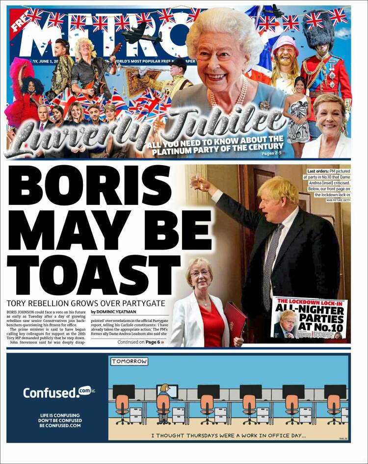 Portada de Metro (Reino Unido)