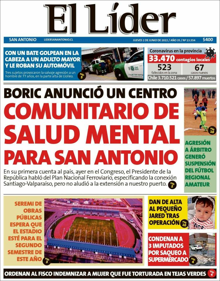 Portada de Lider de San Antonio (Chile)