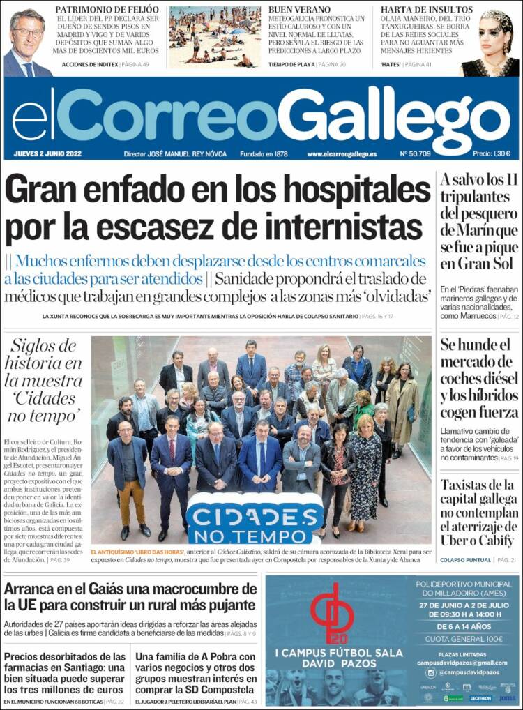 Portada de El Correo Gallego (Espa&ntilde;a)