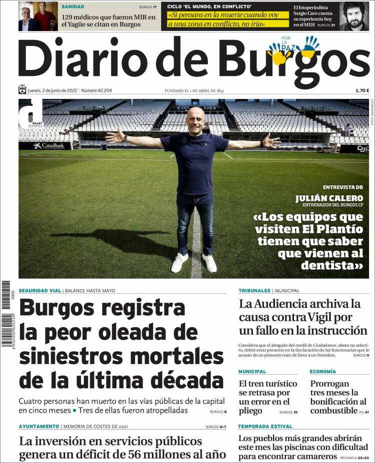 Portada de Diario de Burgos (Espa&ntilde;a)