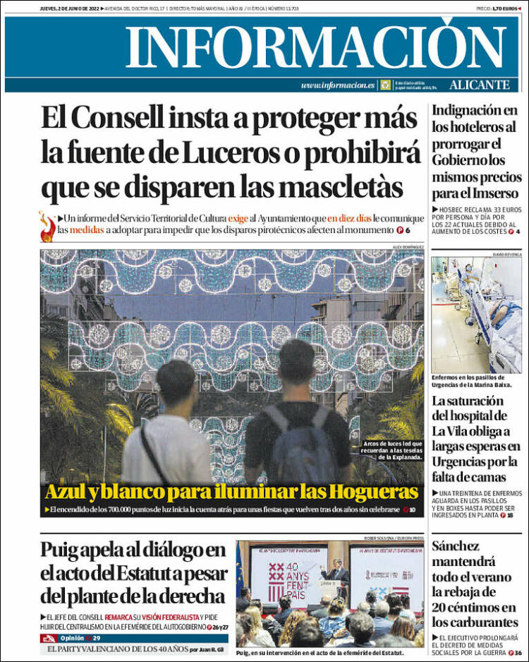 Portada de Diario Información (Espa&ntilde;a)