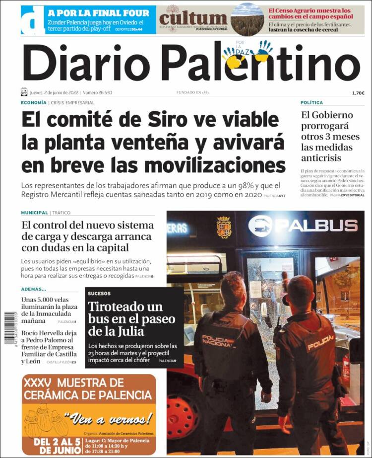 Portada de Diario Palentino (Espa&ntilde;a)