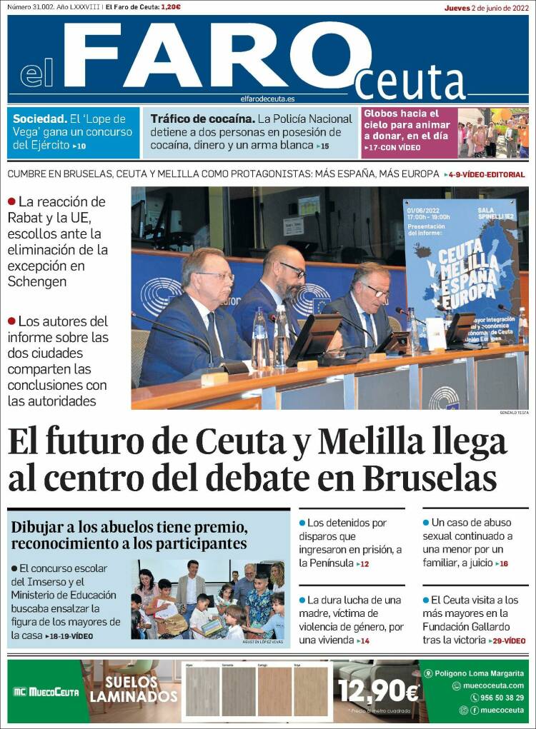 Portada de El Faro de Ceuta (Espa&ntilde;a)