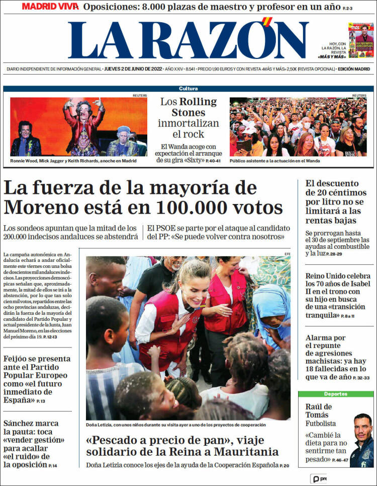Portada de La Razón (Espa&ntilde;a)
