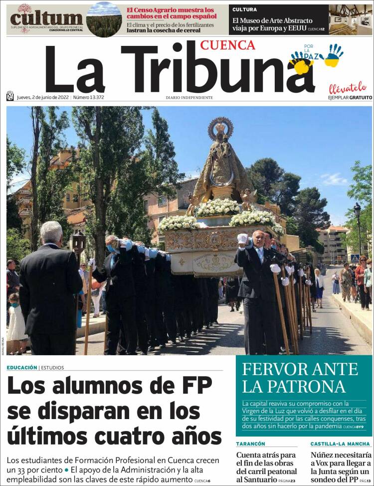 Portada de La Tribuna de Cuenca (Espa&ntilde;a)