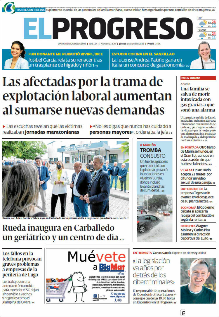 Portada de El Progreso (Espa&ntilde;a)