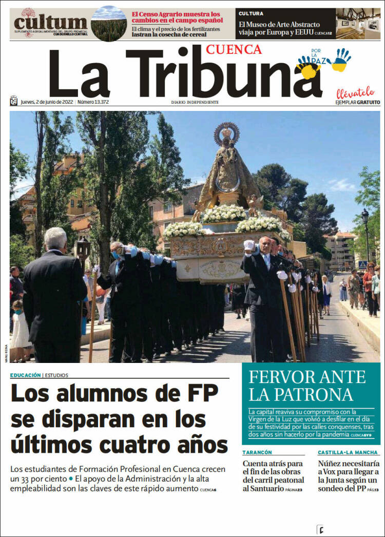 Portada de La Tribuna de Cuenca (Espa&ntilde;a)