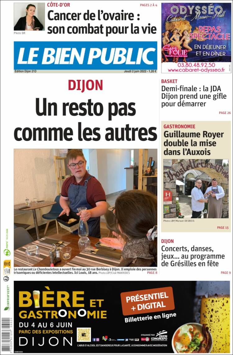 Portada de Le Bien Public (Francia)