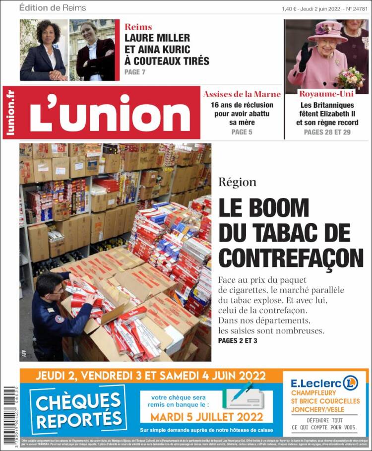Portada de L'Union (Francia)