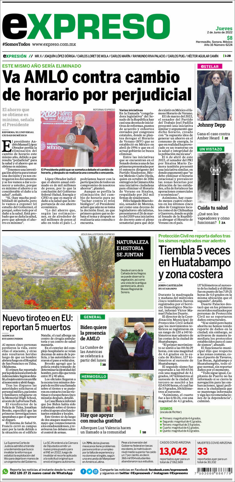 Portada de Expreso (México)