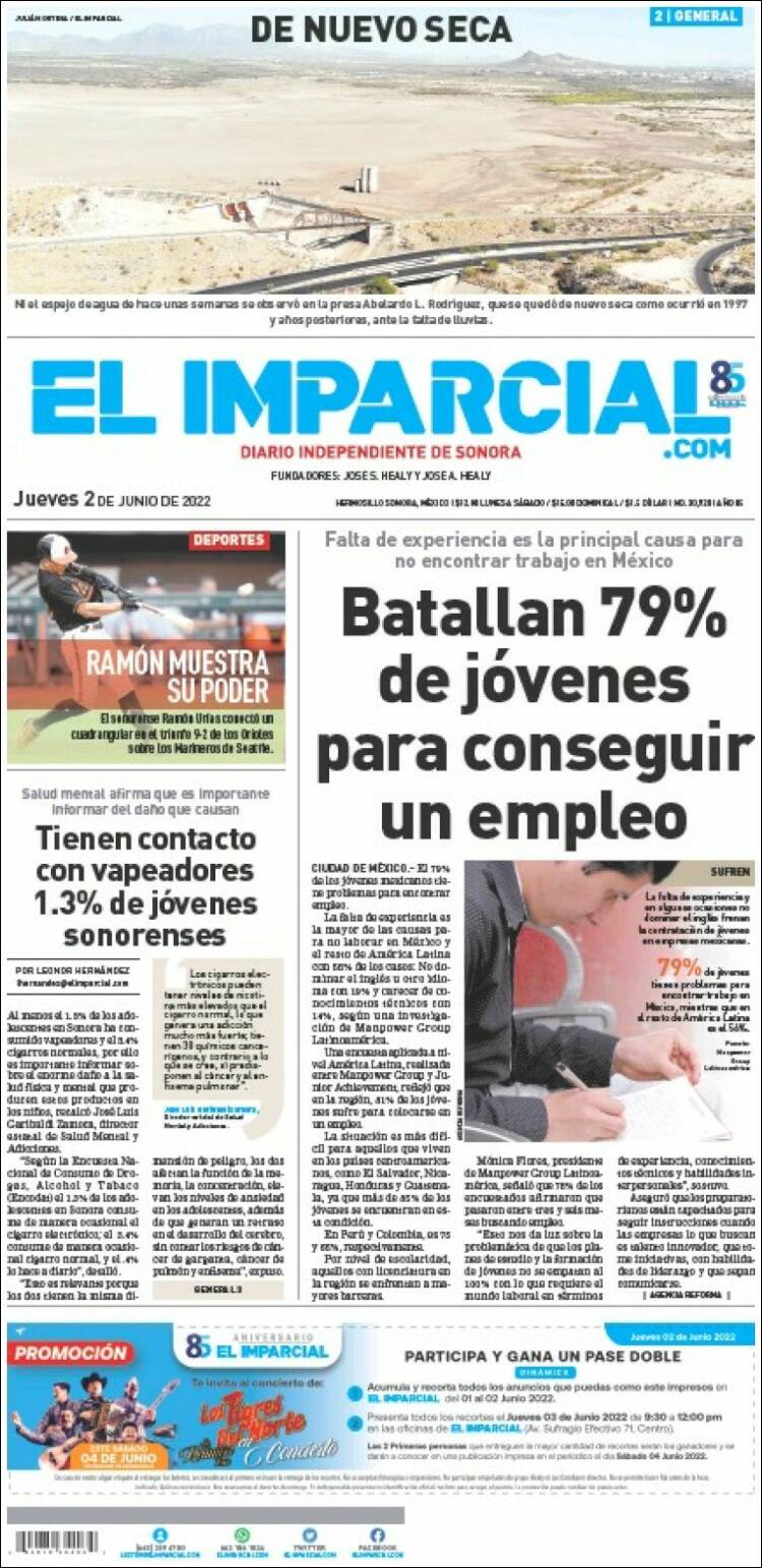 Portada de El Imparcial (México)