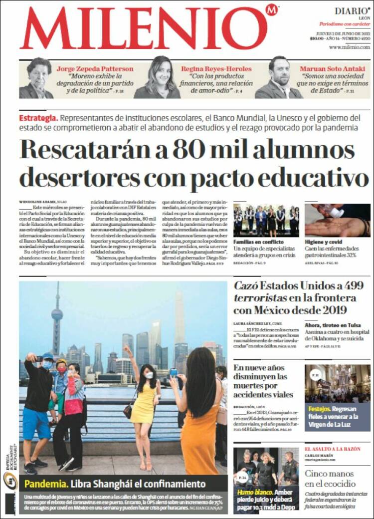 Portada de Milenio de León (México)