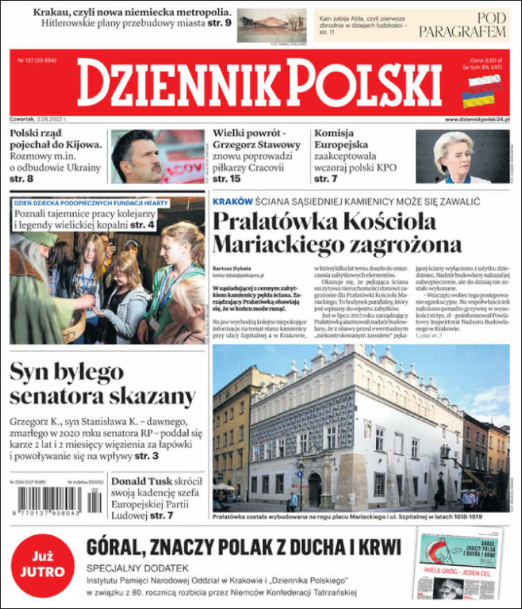 Portada de Dziennik (Polonia)