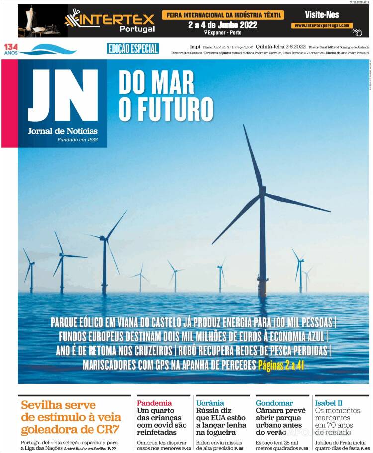 Portada de Jornal de Notícias (Portugal)