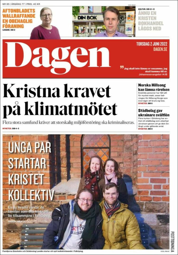 Portada de Dagen (Suecia)