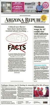 Portada de Arizona Republic News (USA)