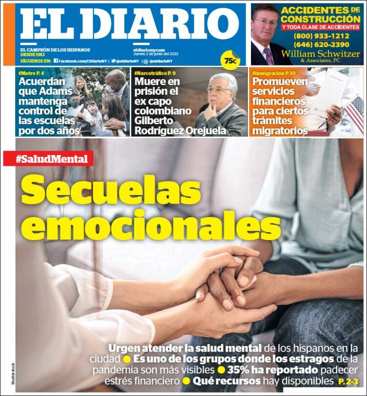 Portada de El Diario NY (USA)