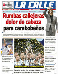 Portada de Diario La Calle (Venezuela)
