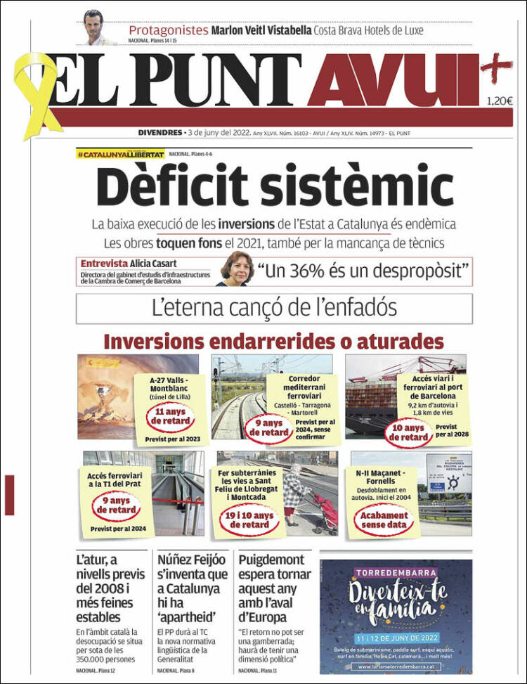 Portada de El Punt Avui (Espa&ntilde;a)