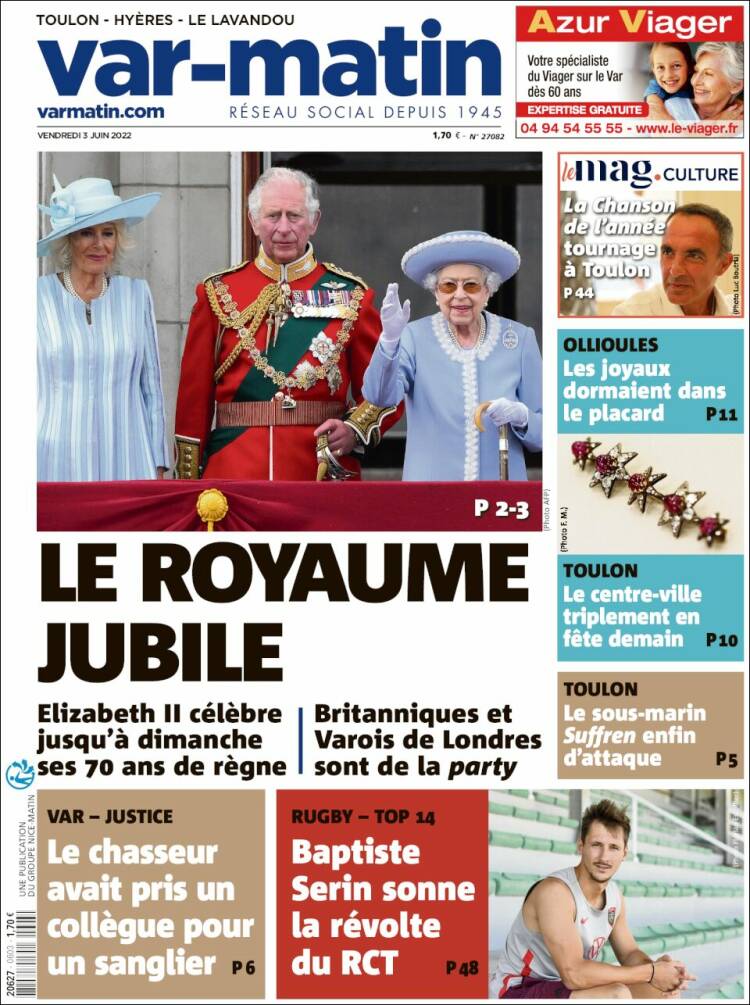 Portada de Var-Matin (Francia)