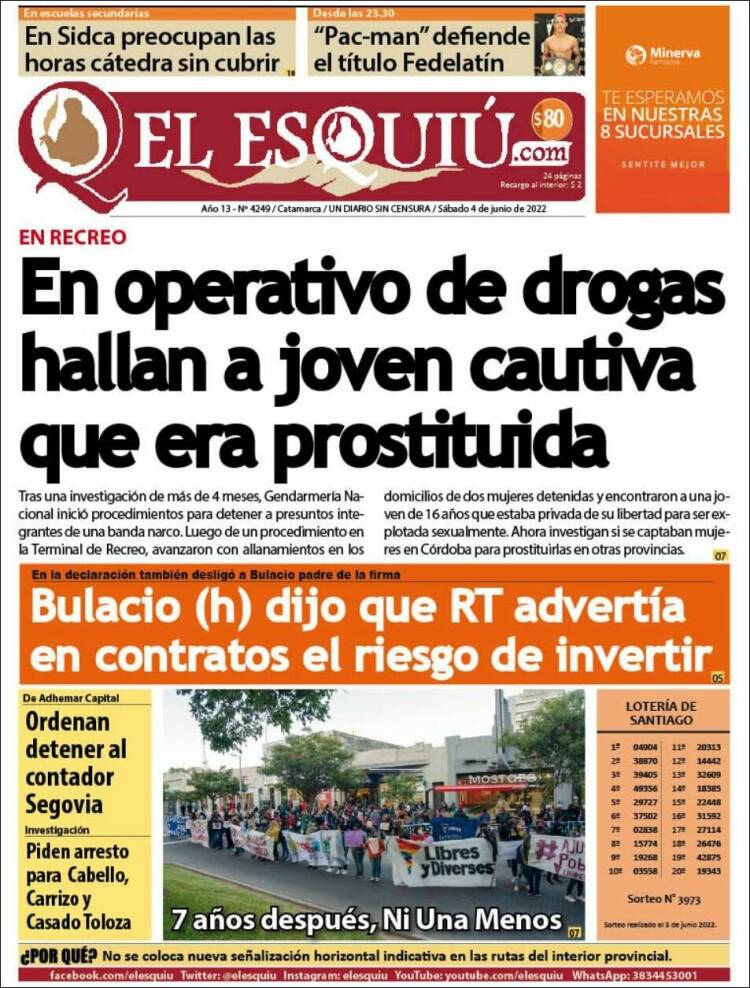 Portada de El Esquiu (Argentina)