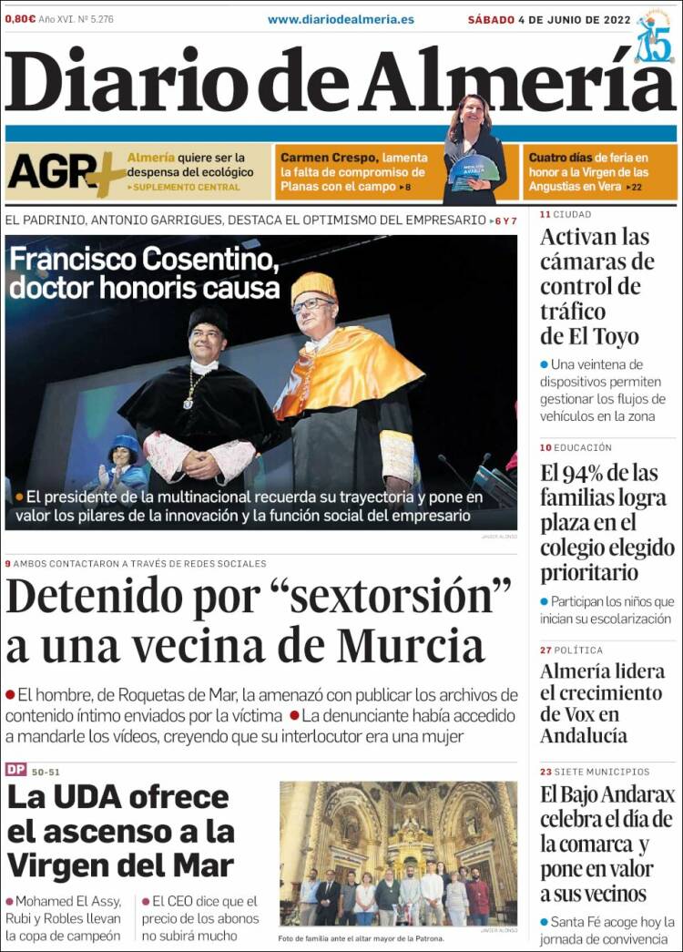 Portada de Diario de Almería (Espa&ntilde;a)
