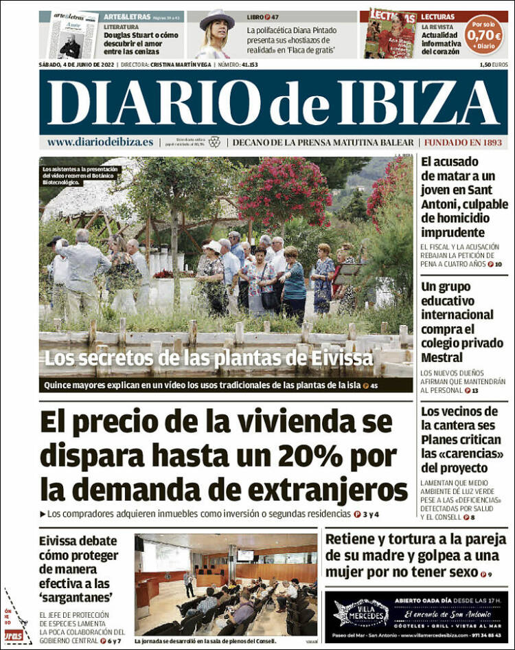 Portada de Diario de Ibiza (Espa&ntilde;a)