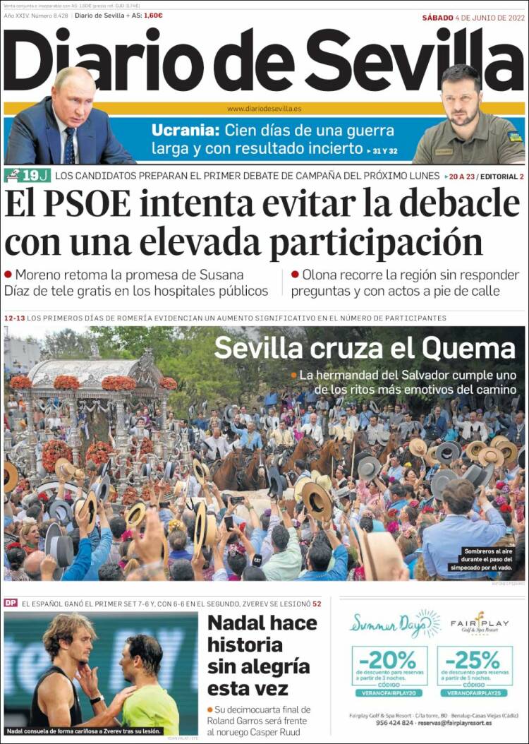 Portada de Diario de Sevilla (Espa&ntilde;a)